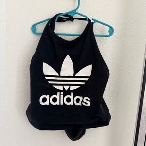 Adidas Black and White Halter Top
